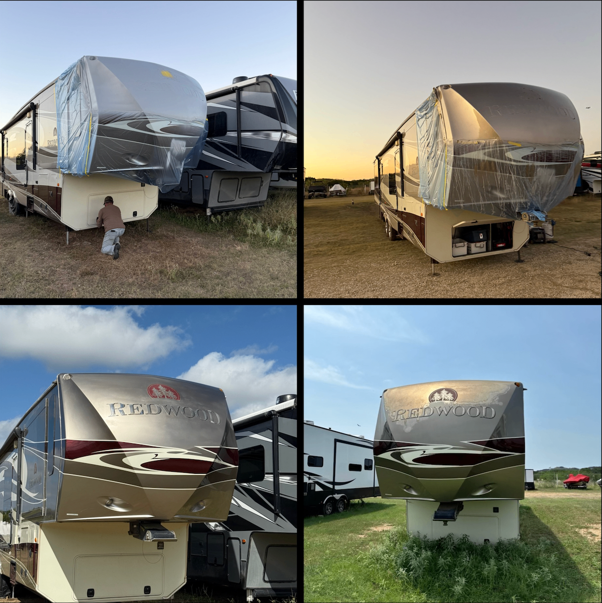 Redwood fifth wheel front cap refinish
